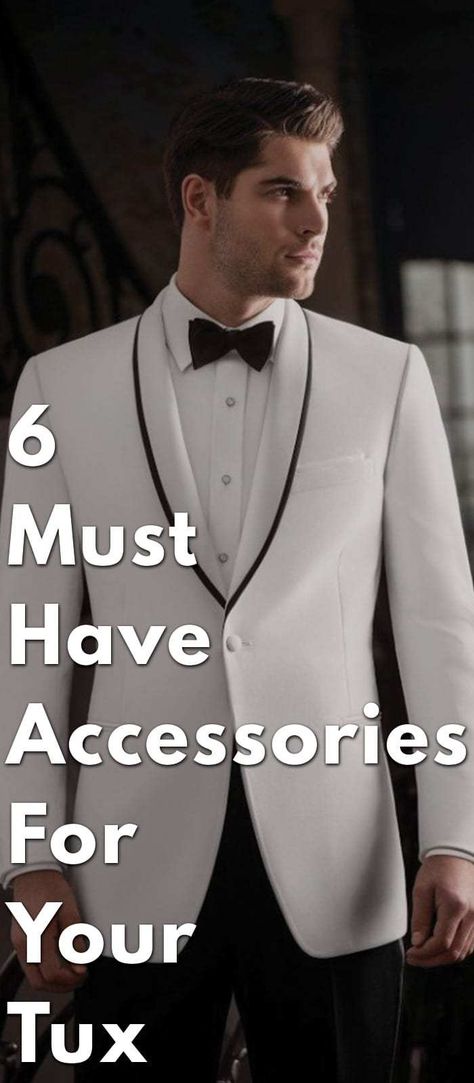 Accessorizing the tux is made simple with these 6 must have accessories. Tuxedo Accessories Men, Types Of Necklaces, Mens Accessories Necklace, Must Have Accessories, Dapper Mens Fashion, Tuxedo Accessories, Gentlemens Club, Necklace Length Guide, Necklaces For Men