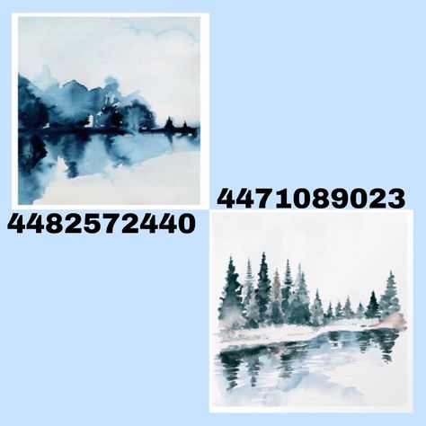 Bloxburg Painting Codes Blue, Bloxburg Blue Picture Codes, Wallpaper For Bloxburg, Blue Decals Bloxburg, Blue Bloxburg Decals, Roblox Id Codes For Pictures, Bloxburg Painting, Codes Wallpaper, Pictures Landscape