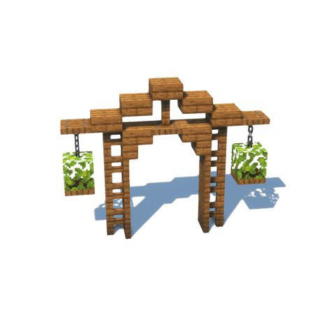 Outdoor Collection – Build It Minecraft Fence Gate Designs, Front Yard Minecraft Ideas, Minecraft Outdoor Ideas Aesthetic, Fences Ideas Minecraft, Arch In Minecraft, Minecraft Garden Wall Designs, Village Entrance Gate Design Minecraft, Small Shed Minecraft, Minecart Station Minecraft