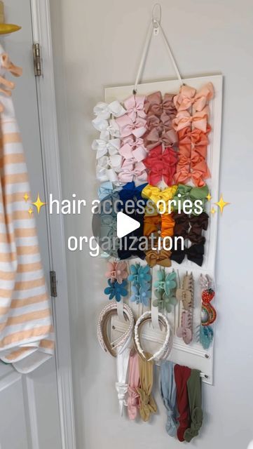 Elaina Zinke on Instagram: "Comment HAIR to get these organizers and hair accessories sent straight to your inbox! 🎀

As a mom of four girls, we have ALL kinds of hair accessories! Here are two ways that we keep everything organized and out-of-the-way! 🎀

**Also linked in my Amazon Storefront (in my bio) under “Hair” 🎀

#hairaccessories #hairaccessoryorganiser #bathroomorganization #hairboworganizer #boworganizer #momhacks #organizedhome" Hair Ties Organization, Hair Accessories Organization, Hair Bow Storage, Hair Tie Organizer, Parent Hacks, Hair Product Organization, Mom Of Four, Bow Storage, Hair Bow Organizer