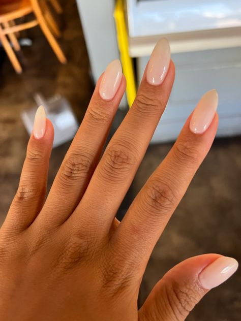 Japanese Hard Gel #trending #milkynails #japanesegel #gelnails #trendingnails #nails #whitenails #almondnails Japanese Hard Gel Nails, Natural Nails Manicure, Hard Gel Nails, Milky Nails, Solid Color Nails, Gel Overlay, Gel Nail Extensions, Gel Extensions, Almond Nail