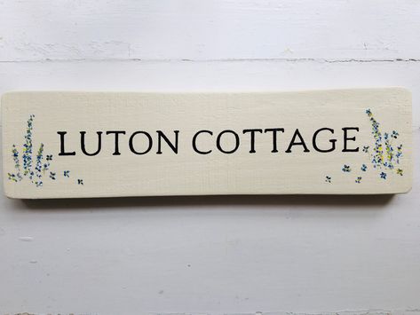 Cottage Names, House Name Signs, Door Name, Name Plate Design, House Name, Outdoor Doors, Cottage Signs, Painted Cottage, House Names