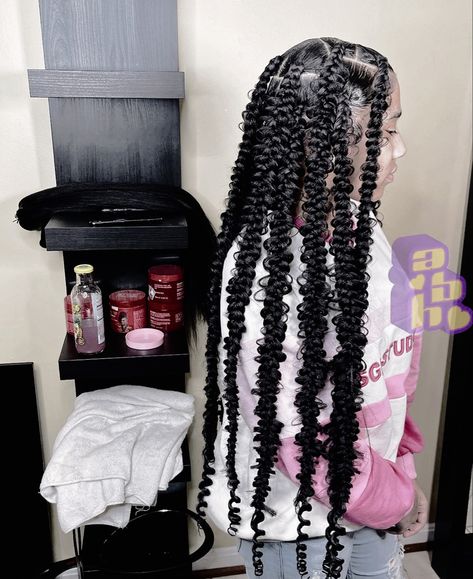 Butterflies Braids, Butterfly Braid With Weave, Butterfly Braids, Box Braid Hair, Butterfly Braid, Classy Acrylic, Big Box Braids Hairstyles, Feed In Braids Hairstyles, Haute Hair