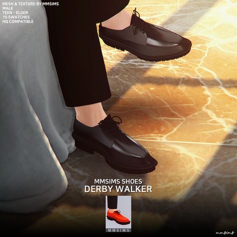 MMSIMS am Derby Walker | MMSIMS on Patreon Sims 4 Cc Loafers Male, Sims 4 Cc Male Shoes, Sims 4 Male Shoes, Mods Sims 4, Sims 4 Male Clothes, Cc Shoes, Male Shoes, Sims 4 Cc Shoes, Men's Wedding Shoes