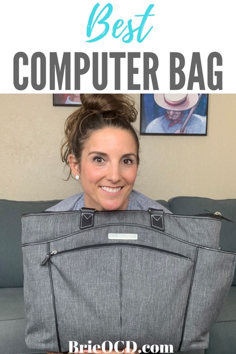 Look no further for the BEST Computer Bag for Women! Laptop bag, work bag, notary bag, whatever you want to call it, this Clark & Mayfield bag ROCKS! It has so many pockets, is high quality and professional looking!  #bestcomputerbag #computerbag #bestworkbag Professional Laptop Bag Woman, Computer Bags For Women Laptops, Notary Bag, Computer Bags For Women, Best Work Bag, Mom Bags, Laptop Bag For Women, Best Computer, Computer Bag