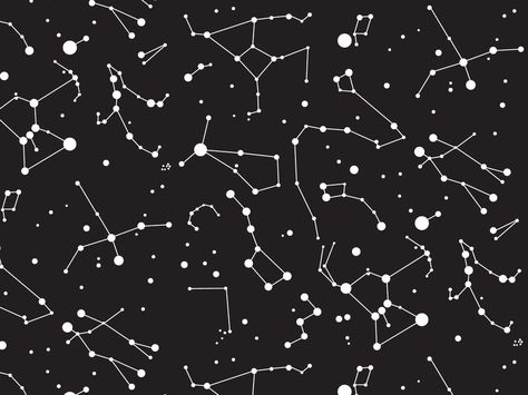 Astronomy Constellations, Astronomy Pictures, Sea Of Stars, Vector Sketch, Zodiac Constellations, Black And White Aesthetic, White Aesthetic, Starry Sky, Repeating Patterns