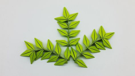 DIY Paper Leaves Making Tutorial (Origami Leaf) | Bored Panda Origami Panda, Origami Leaf, Origami Leaves, Paper Leaf, Tutorial Origami, Paper Craft Tutorials, Paper Leaves, Diy Roses, Leaf Template