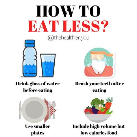 Ways To Eat Less, What To Eat To Feel Full, Diet Tips And Tricks, Tips To Eat Less, How To Eat Slower Tips, Foods That Make You Shorter, How To Not Eat Food, Tips To Eat Healthier, Tips For Eating Healthier