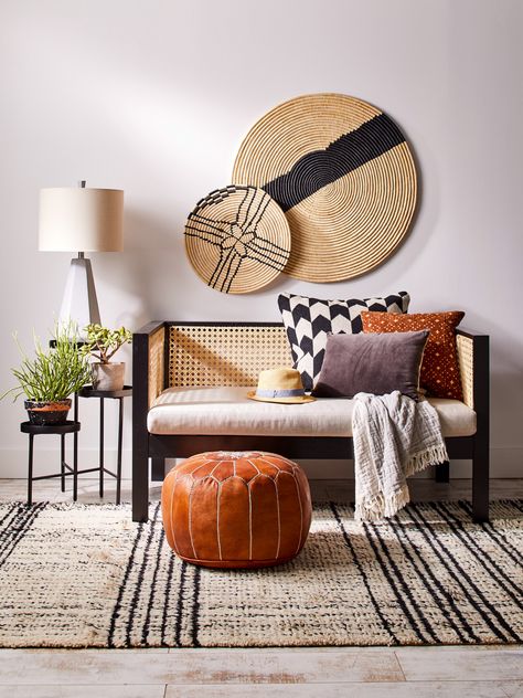 Diy Rattan Wall Art, Cane Decor Ideas, Rattan Cane Furniture Diy, Diy Love Seat, Cane Weave Furniture, Cane Webbing Headboard Diy, Cane Wall Art, Cane Wall, Thailand Decor