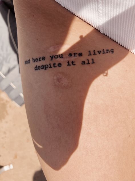 Tattoos That Mean Survivor, Survival Is Insufficient Tattoo, Grooming Survivor Tattoo, Previvor Brca Tattoo, Tattoos For Recovering Addicts, Tattoos For Dv Survivors, Dv Awareness Tattoo, Hypervigilance Tattoo, Traumatic Tattoo Ideas