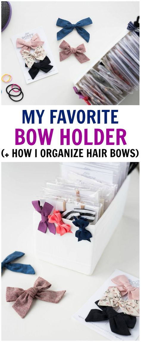 Bow Drawer Organization, Bow Holder Ideas, Hair Bow Organization, Bow Holder Diy, Bow Organization, Diy Bow Holder, Hair Bow Organizer, Baby Closet Organization, Bow Organizer