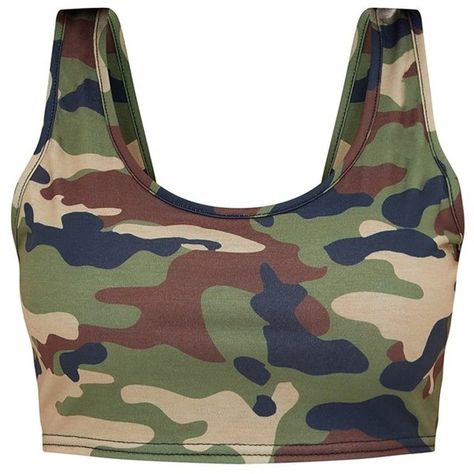 Shape Camo Crop Top (19 AUD) ❤ liked on Polyvore featuring tops, camouflage top, camo top, camo crop top, camo print top and camouflage crop top Jogger Set Outfits Women, Womens Camo Fashion, Camo Crop Top, Army Clothes, Camo Purse, Camo Top, Camouflage Outfits, Set Outfits, Camo Outfits