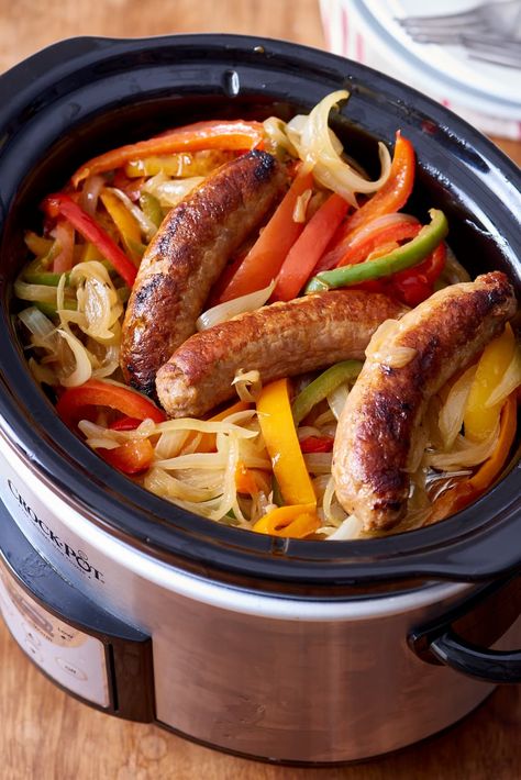 Sausage Crockpot Recipes, Onions Recipes, Low Carb Slow Cooker Recipes, Sausage Crockpot, Low Carb Slow Cooker, Italian Sausage Recipes, Slow Cooker Dinner, Interesting Images, Beef Soup