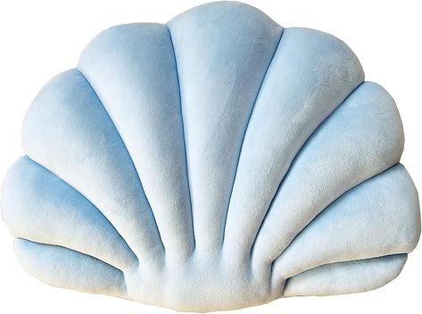 Ocean Decor Bedroom, Cute Seashell, Beachy Pillows, Seashell Pillow, Blue Dorm, Ocean Pillows, Beachy Room, Beach Room, Blue Shell