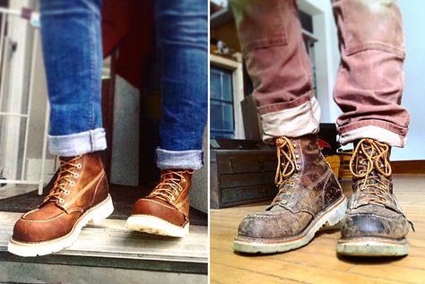 Thorogood Boots Moc Toe, Thorogood Boots Outfit, Thorogood Boots, Moc Toe Boots, Red Wing, Toe Boots, Ll Bean Boot, Stylish Fashion, Boots Outfit