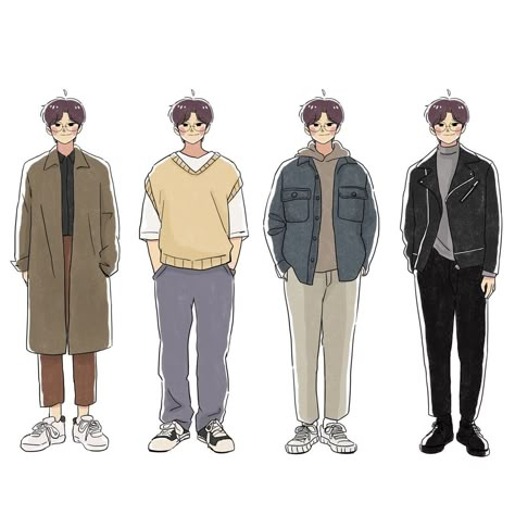 Guy Drawing Outfits, Guy Outfits Reference, Guy Fashion Drawing, Mens Clothes Drawing Reference, Male Clothes Sketch, Varsity Jacket Drawing Reference, Drawing Clothes Outfits Sketch Male, Outfit Design Drawing Male Casual, Spring Clothes Drawing