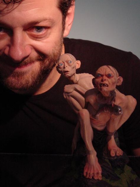 Andy Serkis - Gollum/Smeagol Kings Man Golden Circle, Gollum Jade, Geena Davis And Jeff Goldblum, Gollum Smeagol, Gollum Meme, Gollum Meme Funny, Craig Parker, Billy Boyd, Lotr Cast