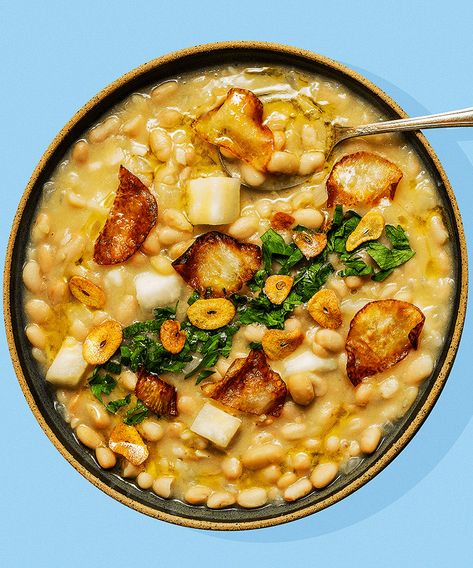 Vegan Beans and Turnips Recipe | Exploring Vegan Turnips Recipe, Turnip Soup, Turnip Recipes, Instant Potatoes, Fresh Potato, Turnip Greens, Vegan Beans, Turnips, Vegan Soups