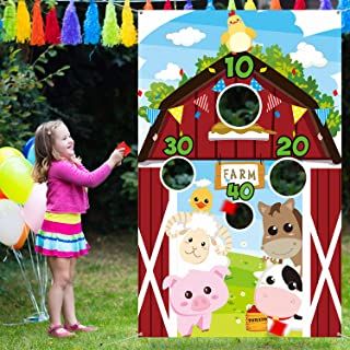 Animal Birthday Party Games, Mc Donald Birthday, Animal Party Games, Farm Animals Games, Farm Animal Birthday Party, Farm Animals Party, Girls Farm Birthday, Barnyard Bash, Farm Animals Birthday