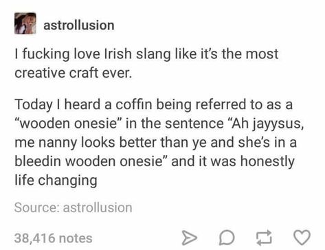 Irish Slang, Bad Grammar, Dc Memes, Funny Tumblr Posts, What’s Going On, Funny Stories, Tumblr Posts, Tumblr Funny, Funny Posts