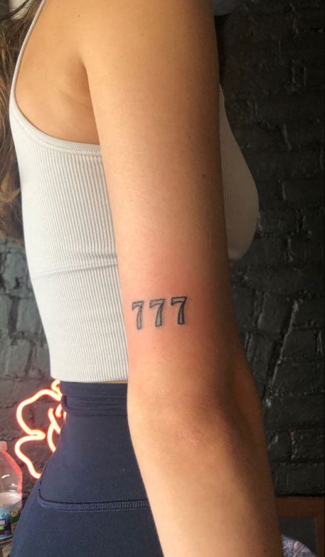 777 Tattoo, Z Tattoo, Omerta Tattoo, Skeleton Hand Tattoo, Back Of Shoulder Tattoo, Incredible Tattoos, Tattoo Font, Cover Up Tattoos, Little Tattoos