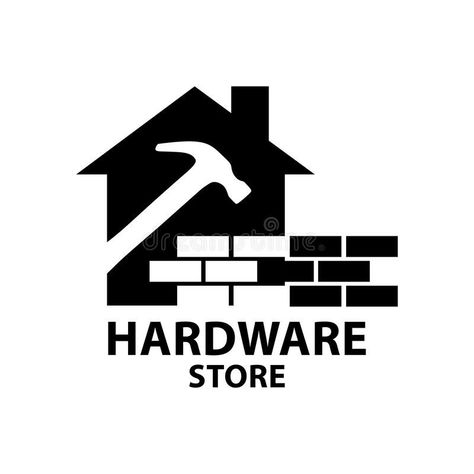 Hardware Logo Design Ideas, Hardware Store Logo, Hardware Logo Design, Brick Logo, Store Logo, Hardware Logo, Logo Design Ideas, Shop Logo Design, Hardware Shop