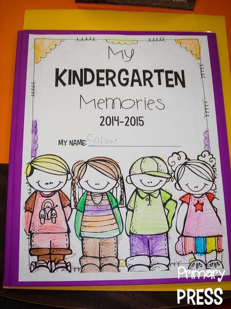 End of the Year - Primary Press Classroom Scrapbook Ideas, Kindergarten Class Projects, End Of The Year Books For Kindergarten, Kindergarten Scrapbook Ideas Teachers, Scrapbook Ideas For Kindergarten, Student Scrapbook Ideas, End Of Year Memory Book Kindergarten, Kindergarten Scrapbook Ideas, Kindergarten Memory Book Cover