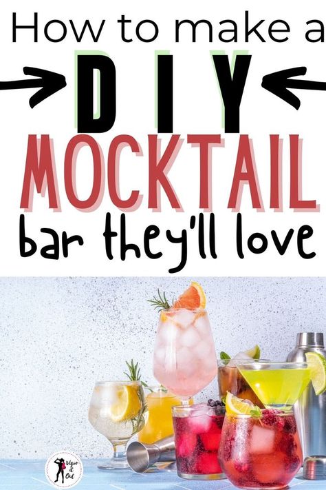 Mocktail Bar Display, Mocktail Bar Ideas, Gratitude Party, Healthy Mocktail, Diy Cocktail Bar, Cocktail Bar Set, Mocktail Party, Holiday Mocktail, Easy Mocktails