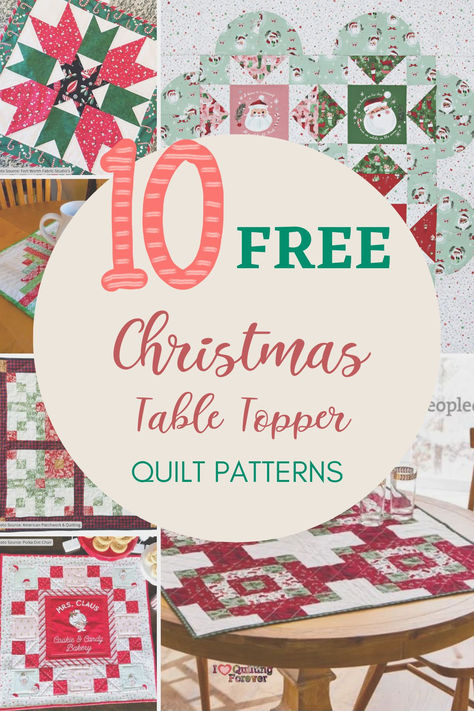 Top 10 Free Christmas Table Topper Quilt Patterns ( 7 Bonus Patterns For Sale) Christmas Table Top Quilts, Quilted Christmas Table Toppers Patterns Free, Christmas Tree Quilt Pattern Free, Christmas Table Mats Diy, Quilted Candle Mats Free Pattern, Christmas Table Runner Sewing Pattern, Quilted Christmas Tablerunners, Christmas Table Topper Quilt Patterns Free, Christmas Quilt Runners Free Pattern