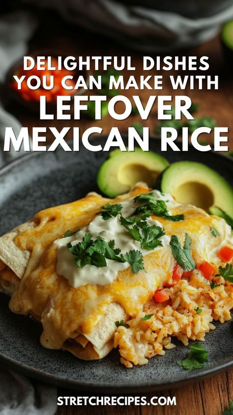 I'm sharing my favorite ways to transform those leftover Mexican rice into new culinary adventures. From loaded nachos to hearty burrito bowls, enchiladas, and even taco night magic - these leftover Mexican rice recipes will have you cooking extra on purpose! These ideas work great for breakfast too! Save this pin and click through for the full guide! Leftover Spanish Rice Recipes, Leftover Mexican Rice, Hawaiian Rice, Rice Breakfast Recipes, Leftover Rice Recipes, Breakfast Rice, Mexican Rice Easy, Spanish Rice Recipe, Mexican Rice Recipes