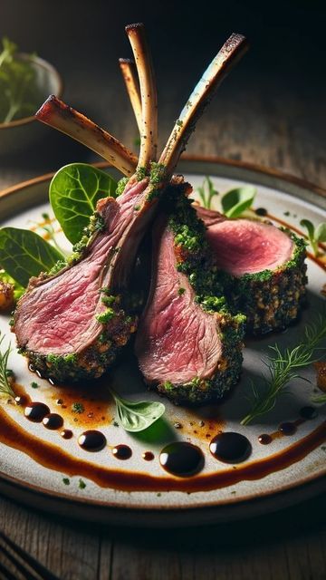 Lamb Fine Dining Plating, Thanksgiving Lamb Chops, Southern Lamb Chop Recipes, Rack Of Lamb Plating, Mini Lamb Chops, Herb Crusted Lamb Chops, Best Rack Of Lamb Recipes, Lamb Chop Plating, Lamb Rack Plating