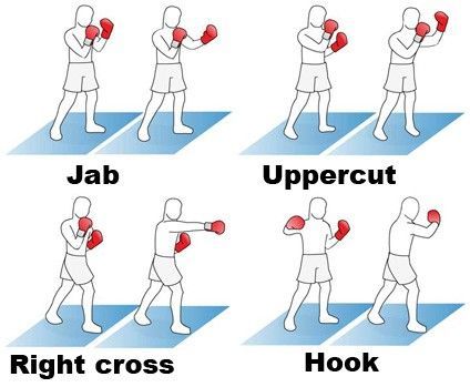 The Six Basic Boxing Punches used in Boxing http://punchingbagsguide.com/basic-boxing-punches-guide/ #boxing #punches Punching Bag Workout, Boxing Workout Beginner, Home Boxing Workout, Heavy Bag Workout, Olympic Boxing, Boxing Training Workout, Boxing Techniques, Boxing Drills, Boxing Punches