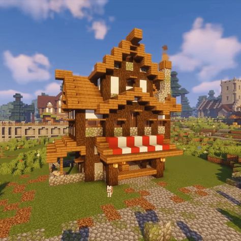 Minecraft Butcher Shop Ideas, Butcher Minecraft, Butcher House, Minecraft Underground, Minecraft House Ideas, Minecraft Structures, Minecraft House Plans, Minecraft Medieval, Cool Minecraft Houses