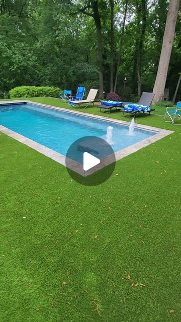 Luke Burbank/Artistic Pools Inc. on Instagram: "12' x 30' long pool with silver travertine coping and turf decking with an HLE automatic cover. #poolmanluke #luxurypools #poolparty #pools #artisticpools #gapoolbuilder #swimmingpool #pool #poolman #pebbletec #coverpools #atlanta" Pool With Artificial Turf And Pavers, Pool With Turf Surround, 12x30 Pool, Long Pool, Automatic Pool Cover, Silver Travertine, Luxury Pools, Inground Pool, Artificial Turf