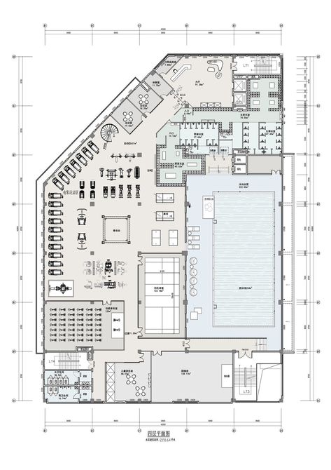 Fitness Center Design Plan, Gym Layout Design Floor Plans, Gym Design Plan, Gym Plan Architecture, Sports Complex Plan, Gym Layout Plan, Gym Layout Design, Gym Floor Plan, Gym Layouts