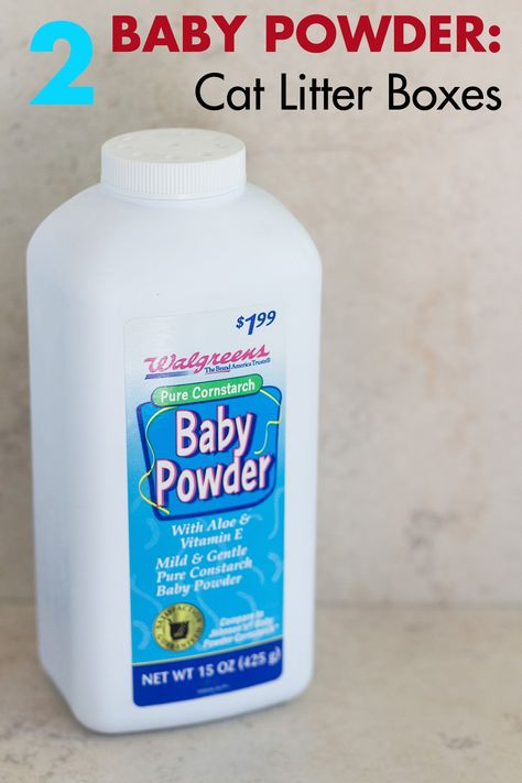 Baby powder is an easy, cheap, and effective way to deodorize cat litter boxes, minimizing the smell. #cleaningtips #cleaninghacks #babypowderhack Cat Litter Box Diy, Cat Litter Smell, Cat Liter, Litter Box Smell, Diy Litter Box, Raising Kittens, Cat Litter Boxes, Liter Box, Box Hacks