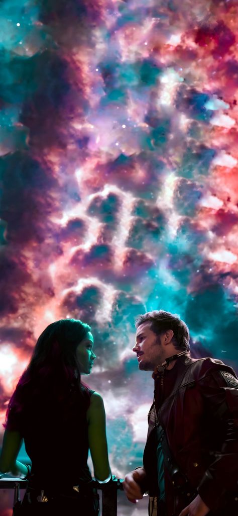 Peter Quill and Gamora Guardians Of The Galaxy Wallpaper Iphone, Guardian Of The Galaxy Wallpaper, Guardians Of The Galaxy Quotes, Peter Quill And Gamora, Quill And Gamora, Gamora Wallpaper, Gamora And Peter, Guardians Of The Galaxy Aesthetic, Guardians Of The Galaxy Wallpaper