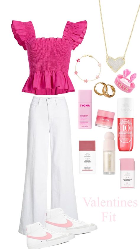 #preppy#valentines#fyp#pink#outfitinspo Preppy Valentines Day, Preppy Valentines, Shuffles Preppy, Quinceanera Decorations, Day Outfits, Valentines Outfits, Valentine's Day Outfit, Cute Fits, Preppy Outfits