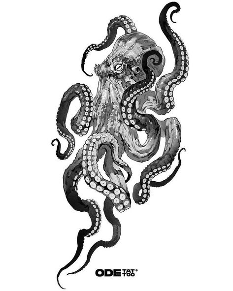 #octopustattoo #blackandgreytattoo #marinelifetattoo #ocean #tentacles #kraken #sealife #inked #tattooart #bodyart #tattoodesign Kraken Tattoo Design, Sea Animal Tattoos, Kraken Tattoo, Octopus Tattoo Design, Octopus Tattoos, Octopus Tattoo, Custom Tattoo Design, Custom Tattoo, Tattoo Inspo