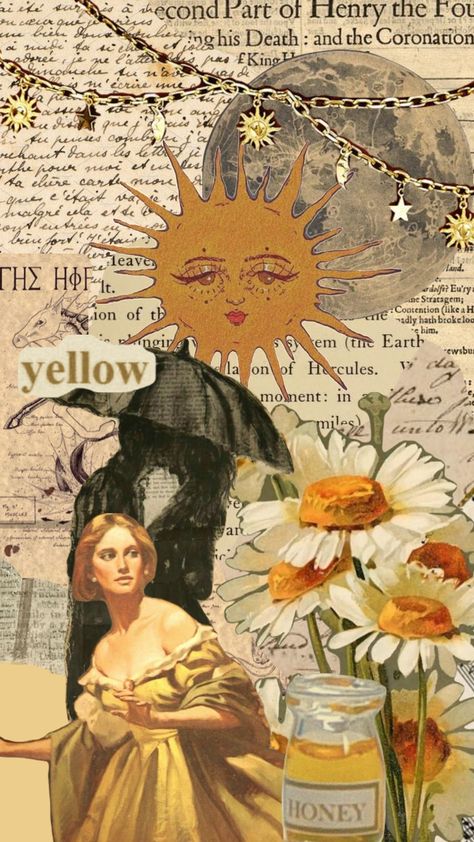 #yellow #yellowaesthetic #aesthetic #wallpaper #pretty #moodboard #paper #papercollage Aesthetic Wallpapers Yellow, Sun Iphone Wallpaper Aesthetic, Yellow Moodboard Painting, Yellow Painting Aesthetic, Yellow Art Aesthetic, Aesthetic Sun Wallpaper, Yellow Wallpaper Backgrounds, Yellow Background Wallpapers, Yellow Vintage Aesthetic