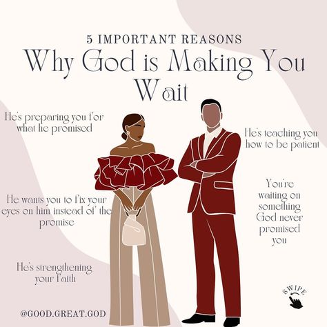 Mary | Faith & Encouragement🤍 en Instagram: “Waiting seasons can be really frustrating ⏳ Days turn to weeks, weeks turn to months and sometimes months turn into years.. You wonder why…” How To Be Faithful To God, Waiting Season, Season Of Singleness, Becoming The Woman God Wants Me To Be, Ways To Spend Time With God, Season Of Singleness God, Waiting On Gods Timing, Preparing To Be A Godly Wife, God Centered Relationship