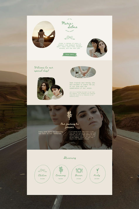 Introducing our latest creation for couples ready to announce their big day with style and ease: the Boho-Chic MInimal & Elegant Wedding Announcement Website Template, exclusively designed for Canva users. This template is the epitome of sophistication and charm, perfect for couples who adore the bohemian aesthetic blended with elegant touches.  SEE A DEMO HERE: https://kindofstudio.my.canva.site/wedding-website-canva Canva Wedding Website, Wedding Website Design Inspiration, Destination Wedding Website, Minimal Elegant Wedding, Digital Wedding Invite, Invitation Engagement, Website Canva, Wedding Website Design, Engagement Bride