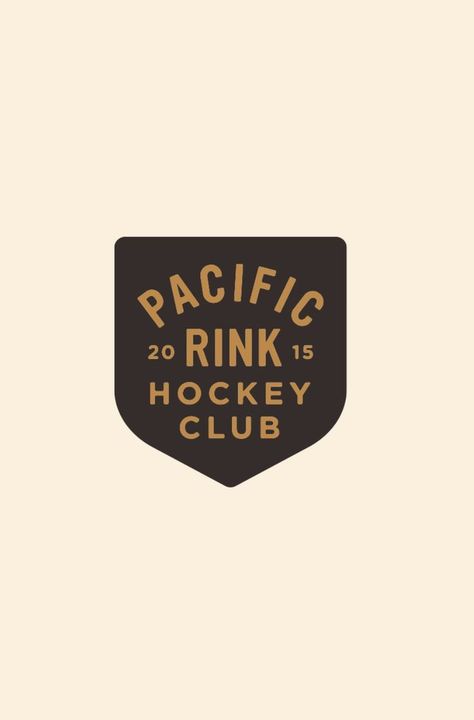 Shield hockey logo with the words "pacific rink hockey club" Cycle Logo, Brewery Design, Sport Logo Design, Hockey Logos, Logo Retro, Sea Design, Retro Sports, Club Logo, Shirt Design Inspiration