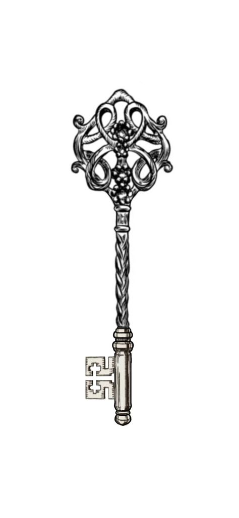 Ancient Key Tattoo, Two Keys Tattoo, Padlock Tattoo Simple, Old Fashion Key Tattoo, Old Key Drawing, Key Drawing Vintage, Old Key Tattoo, Vintage Key Tattoos, Antique Tattoo Ideas