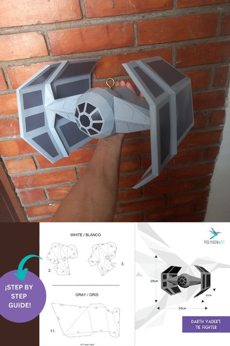 Tie fighter papercraft template, with guide step by step to easy to make! INSTANT DOWNLOAD and start the fun! You’ll require no experience, no shipping and no waiting around to get started We will provide you templates with detailed instructions in the form of Digital Download (PDF, SVG, DXF) if you could build one? Read some of our 5 STAR reviews from our happy customers. If you have any other questions - send us a message. Join our community https://www.instagram.com/polygon_artcali/ Diy Star Wars, Diy Star, Origami 3d, Tie Fighter, Papercraft Templates, 3d Origami, Art 3d, Lego Star Wars, Clone Wars