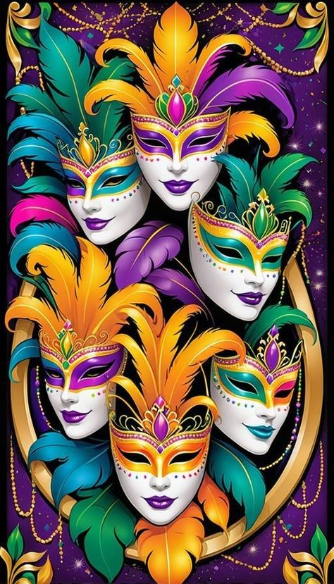 Mardi Gras Pictures, Inspiring Verses, Mardi Gras Masks, Venice Mask, Venetian Masquerade Masks, Cross Wallpaper, Venetian Masks, Hur Man Målar, Carnival Masks