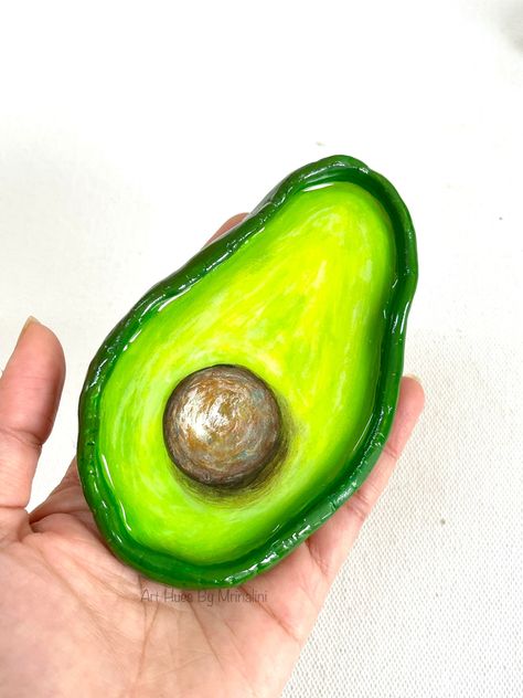 Avocado gifts, Fried egg ring dish, clay gifts, quirky trinket tray, Handmade engagement ring dish, kitchen decor, Food art, resin decor Diy Clay Egg Tray, Polymer Clay Avocado, Avocado Clay Tray, Clay Egg Tray, Egg Clay Tray, Avocado Gifts, Avocado Dishes, Engagement Ring Dish, Handmade Engagement Rings