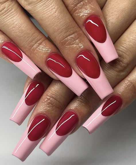 Strawberry Acrylic Nails, Pink Gel Polish, 2023 Pink, Pink Gel, 11k Followers, Pink Nail, Heart Nails, Fire Nails, Funky Nails