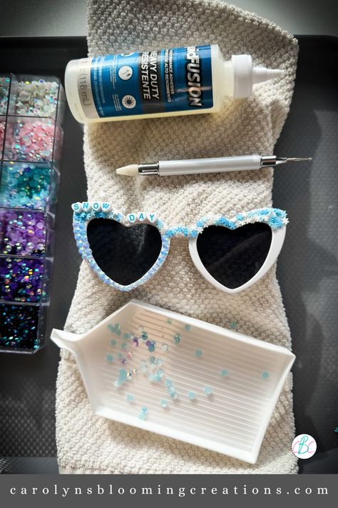 Winter Craft Ideas: How to Make Snow Day Sunglasses — DIY Home Improvements Carolyn's Blooming Creations Making Sunglasses Craft, Homemade Sunglasses, Navy Blue Eyeliner, Winter Craft Ideas, Sunglasses Diy, Diy Sunglasses, Diy Home Improvements, Make Snow, How To Make Magic