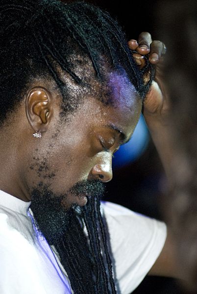 Beenie Man backstage, Sumfest 2007 Rasta Style, Beenie Man, Bob Marley, When He, Jamaica, Ear Cuff, Concert, Hair, White